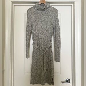 Dynamite Turtleneck Sweater Dress Gray